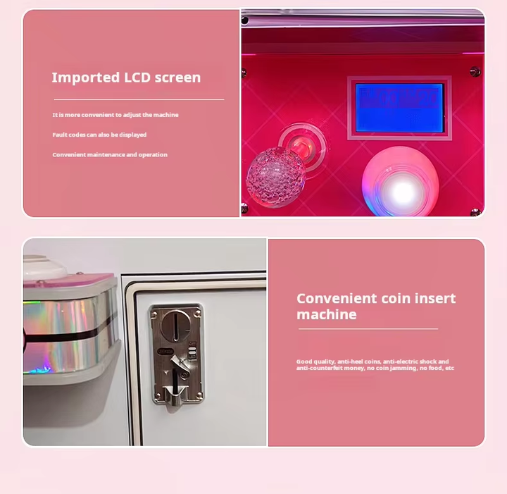 Wholesale Custom Amusement Park Coin Operated Game Machine Toy Vending Arcade Claw Crane Machine Claw Machine With Bill Acceptor