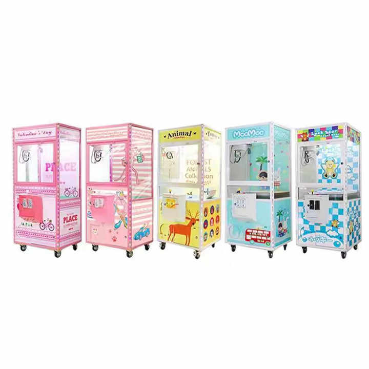 Custom Claw Machine Dolls Catcher Games Machine Coin Operated Toy Plush Vending Arcade Claw Crane Machine With Bill Acceptor