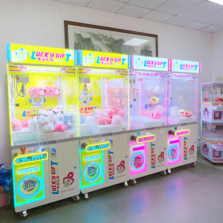 Riteng Amusement Park Mini Children Boutique Claw Crane Machine 2024 Planet Tickets Food Plush Claw Machine With Prize Doors