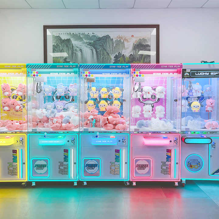 Riteng Amusement Park Mini Children Boutique Claw Crane Machine 2024 Planet Tickets Food Plush Claw Machine With Prize Doors