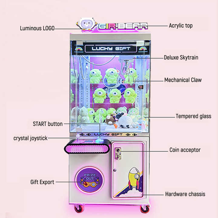 Cheap Outdoor Big Unique Anime Electric Games Diy Doll Park Claw Machine Sale Malaysia Arcade Crane Machine With Bill Acceptor