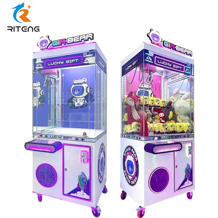 Riteng Brazil Trend 500$ Plushie Gacha Claw Machine Candy Crazy Lollipop Claw Machine Token Changer Machine