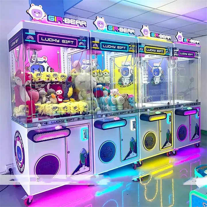 Riteng Brazil Trend 500$ Plushie Gacha Claw Machine Candy Crazy Lollipop Claw Machine Token Changer Machine
