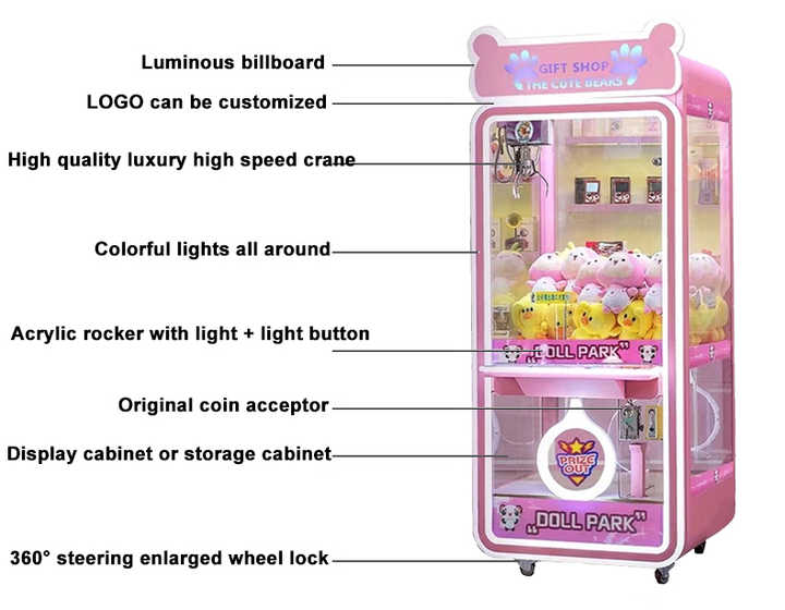 Riteng Plushies Gift Claw Machines Arcade Game Toy Crane Rent Chocolate Toy Prize Catcher Claw Crane Machine for Sale Uk