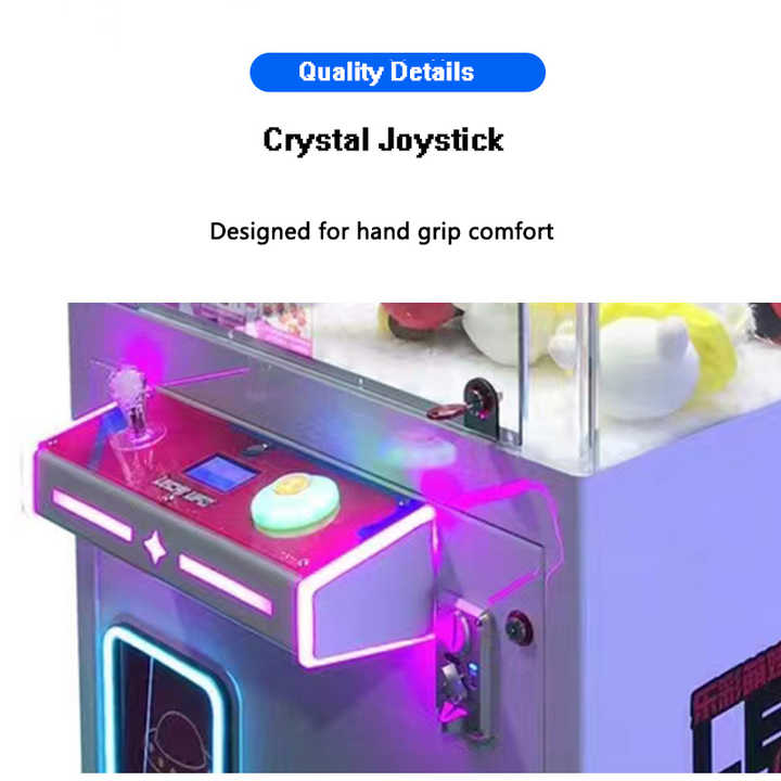 Custom Amusement Park Coin Operated Game Machine Toy Vending Arcade Claw Crane Machine Claw Machine With Bill Acceptor