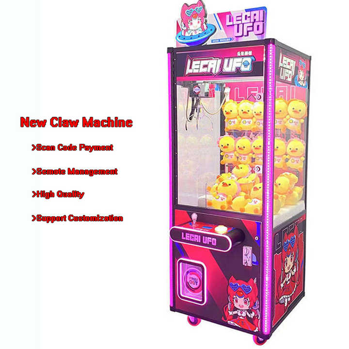 Custom Amusement Park Coin Operated Game Machine Toy Vending Arcade Claw Crane Machine Claw Machine With Bill Acceptor