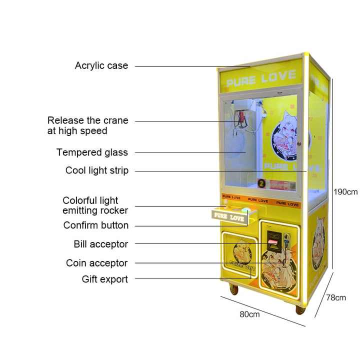 Riteng Australia Magic Egg Capsule Ufo Catcher Toy Claw Machine With Cash Acceptor Claw Crane Machine for Sale