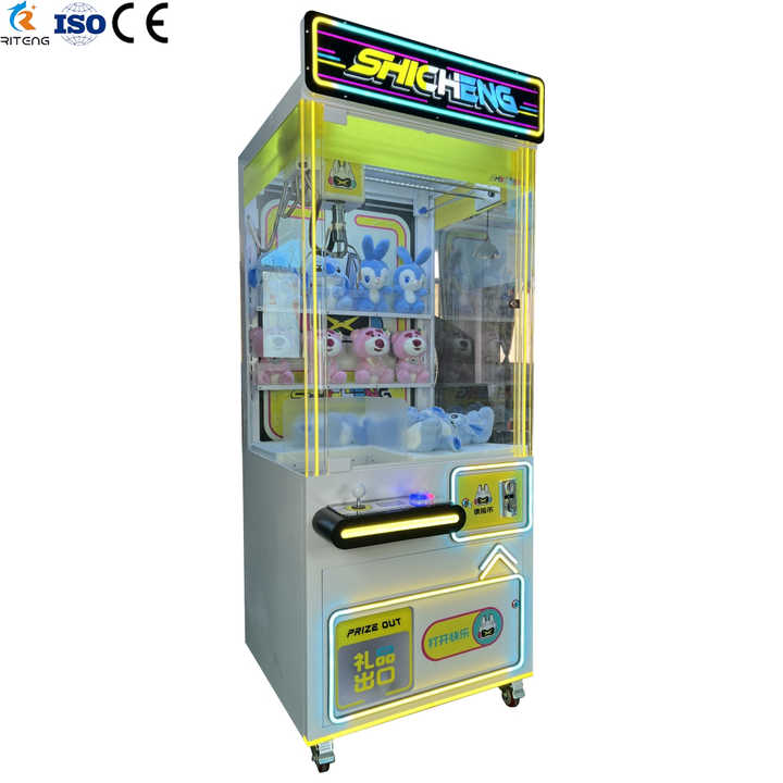 Hot Candy Land Cute Bear White Foshan Claw Crane Game Machine Lucky Box Claw Crane Machine With Apple Electronic Payment