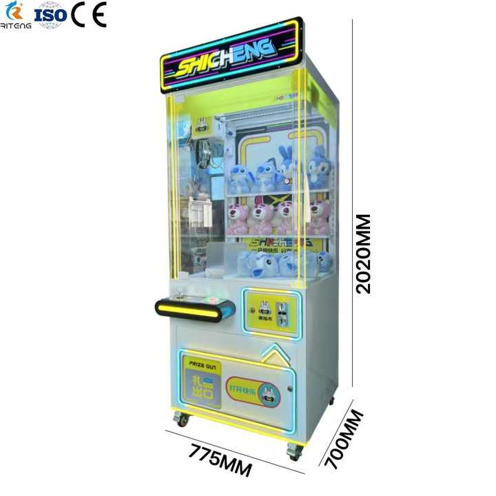 Hot Candy Land Cute Bear White Foshan Claw Crane Game Machine Lucky Box Claw Crane Machine With Apple Electronic Payment