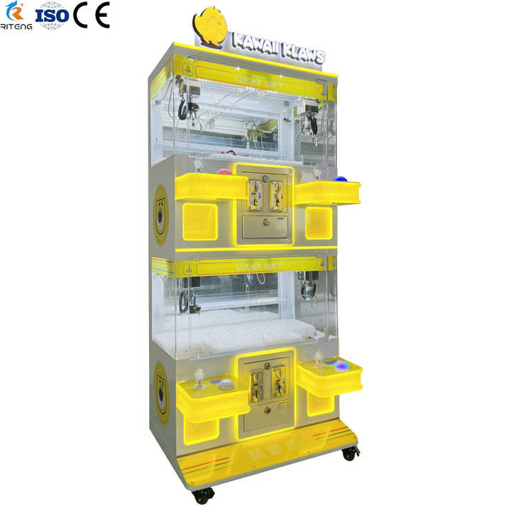 Riteng Malaysia Automatic Mini Crane Claw Toy Game Machine Small Crane Children's 2 Player Sweets Elaut Arcade Claw Machine