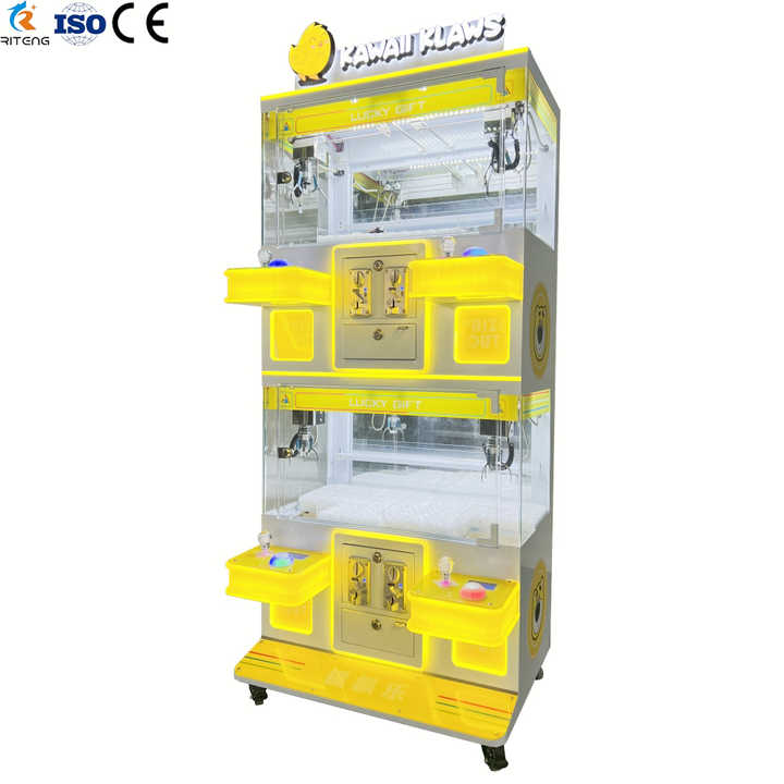 Riteng Malaysia Automatic Mini Crane Claw Toy Game Machine Small Crane Children's 2 Player Sweets Elaut Arcade Claw Machine
