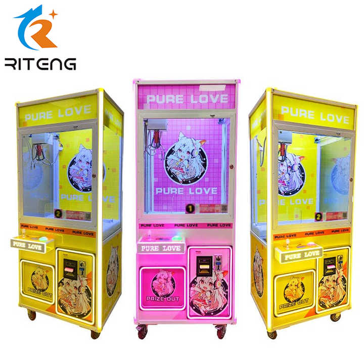 Riteng Fun House Claw Machine Arcade Game Toy Crane Coin Operated Fun Zone Full Size Arcade  Catcher Claw Machine