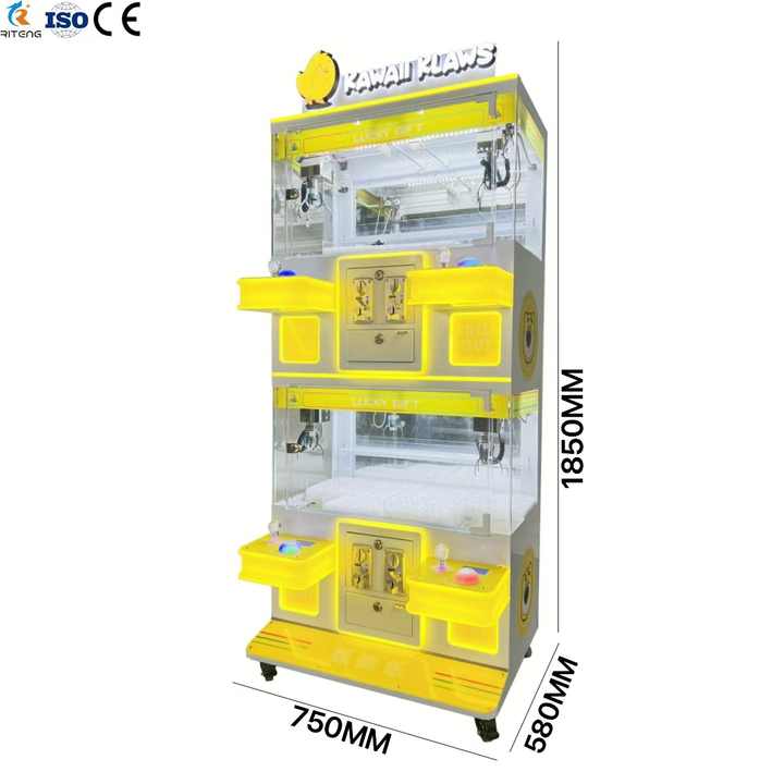 New 4 Players Japanese Coin Operated Mini Arcade Games Toy Crane Doll Plush Claw Machine Mini Candy Claw Vending Machine