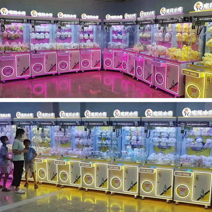 Hot Coin Operated Games Gift Store Toy Box Doll Park Claw Machine Blue Fun Zone Smart Monster Crane Claw Machine
