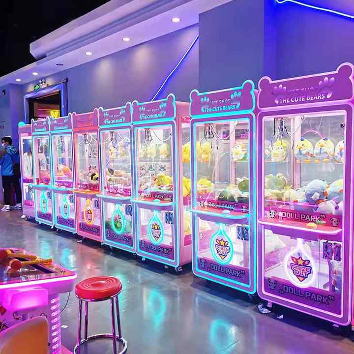 Hot Coin Operated Games Gift Store Toy Box Doll Park Claw Machine Blue Fun Zone Smart Monster Crane Claw Machine