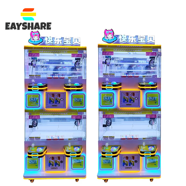 Amusement Park 4 Player Boutique Clip Doll Coin Claw Machine Multi Mini Claw Skill Doll Machine Coin Operated Machines