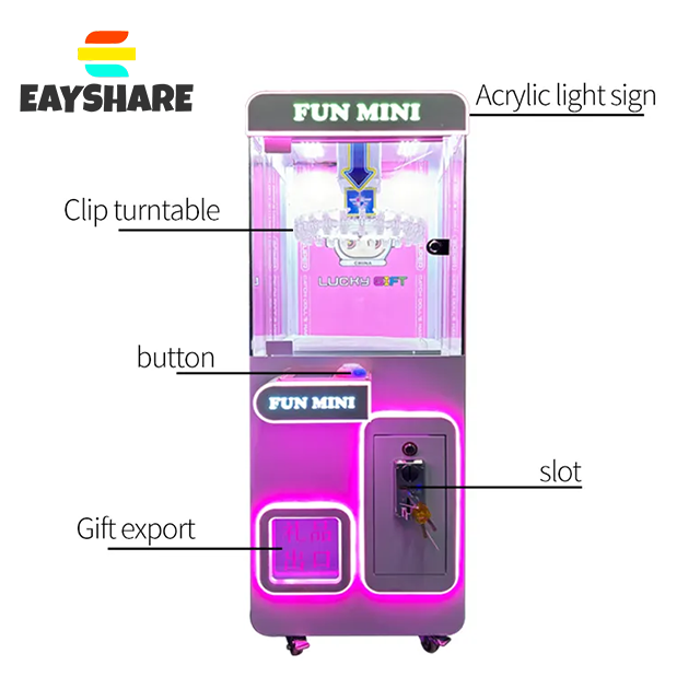 Wholesale Clip Doll Machine Coin Operated Mini Claw Clip Machine Catch Toy Gift Doll Machine