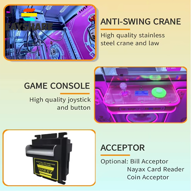 Wholesale High Quality Amusement Equipment Coin-operated Arcade Plush Toy Catcher Prize Vending Machine