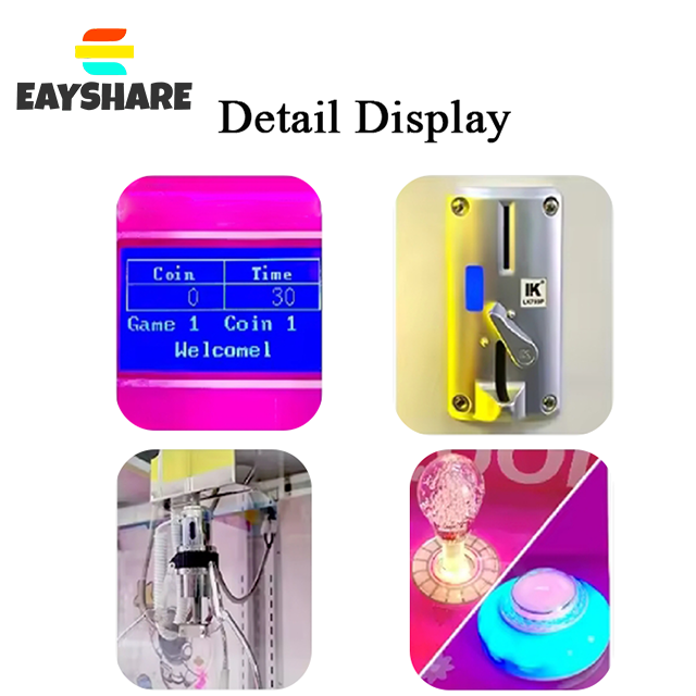 POS NFC Paypal Charge Factory Price Coin Operated Crane Claw Machine Plush Toys Prize Vending Claw Machine Indoor Game