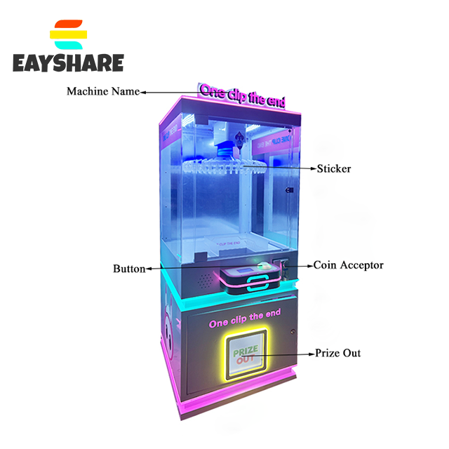 New Series Arcade Crane Claw Coin-operated Mini Snack Machine for Sale Hot Selling Game Amusement