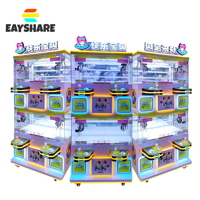 New Magical 4 Player Claw Machine Doll Lovely Gift Shop Vending Doll Machine Coin-operated Toy Crane Claw Machine