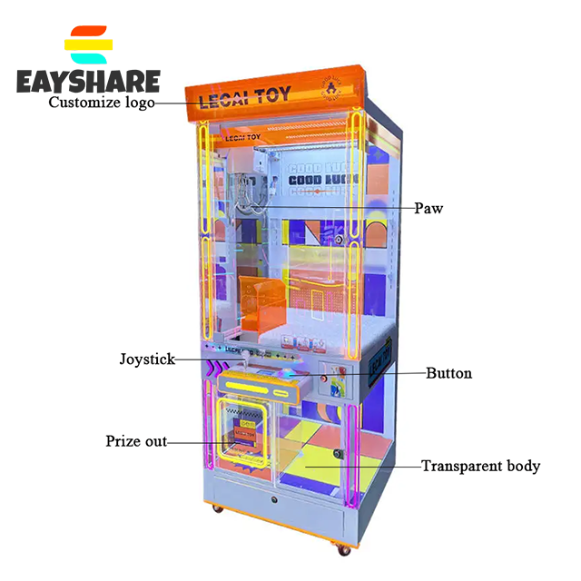 High Quality Children's Claw Game Equipment Hot Sale Coin Gifts Snacks Crane Toys Vending Claw Crane Machine