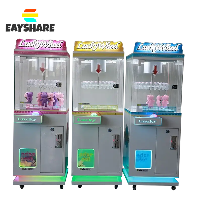 Newest Lucky Wheel Clip Prize Machine Indoor Arcade Coin Operated Game Prize Out Vending Machine