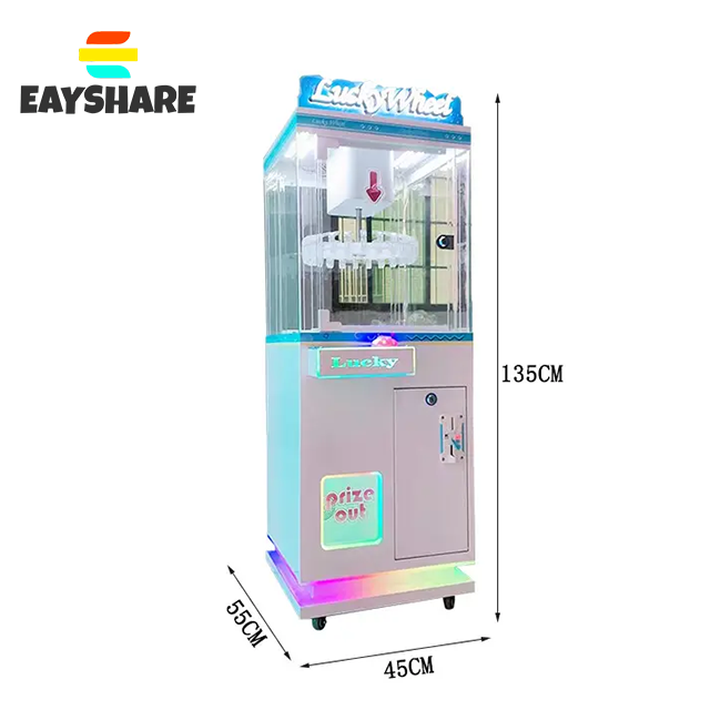 Newest Lucky Wheel Clip Prize Machine Indoor Arcade Coin Operated Game Prize Out Vending Machine