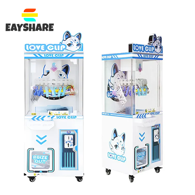 Hot Sale Coin Operated 24 Clips Lucky Planet Clip Prize Gift Machine for Kids Clamp Gift Machine