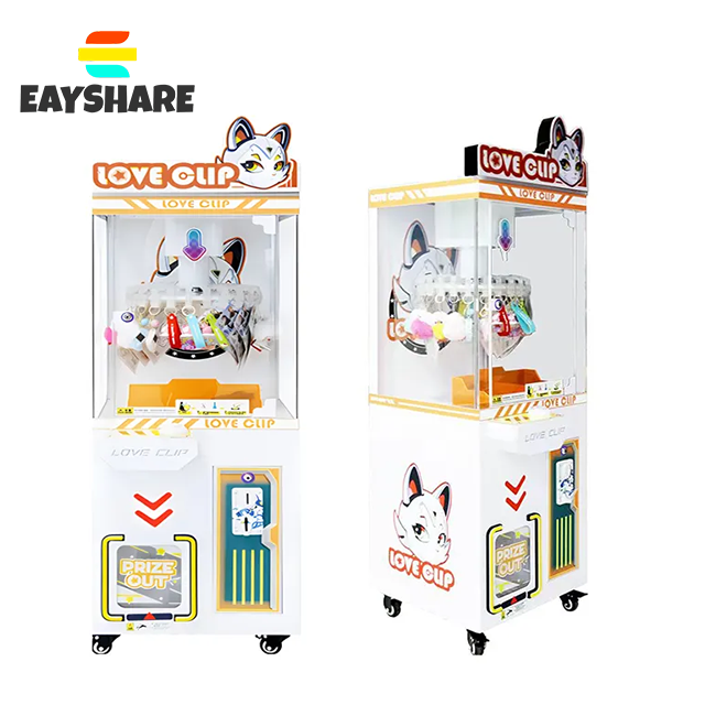 Hot Sale Coin Operated 24 Clips Lucky Planet Clip Prize Gift Machine for Kids Clamp Gift Machine
