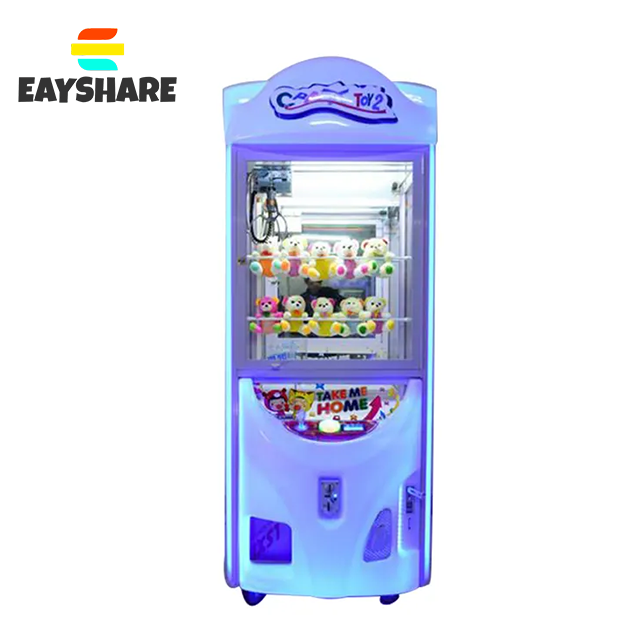 Crazy Toy 2 Gifts Catch Dolls Machine Claw Crane Plush Toy Doll Claw Toy Arcade Games Machine