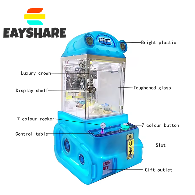 NFC Pay Factory Wholesale Coin Operated Arcade Game Cheap Mini Claw Machine for Small Toy Claw Crane Machine