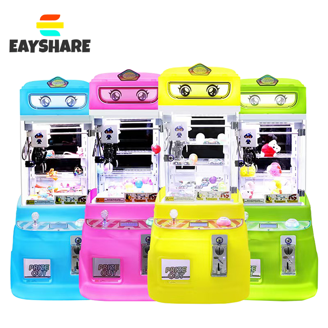 Factory Wholesale Children Coin Operate Tank Doll Games Plush Mini Crane Claw Machines for Kids