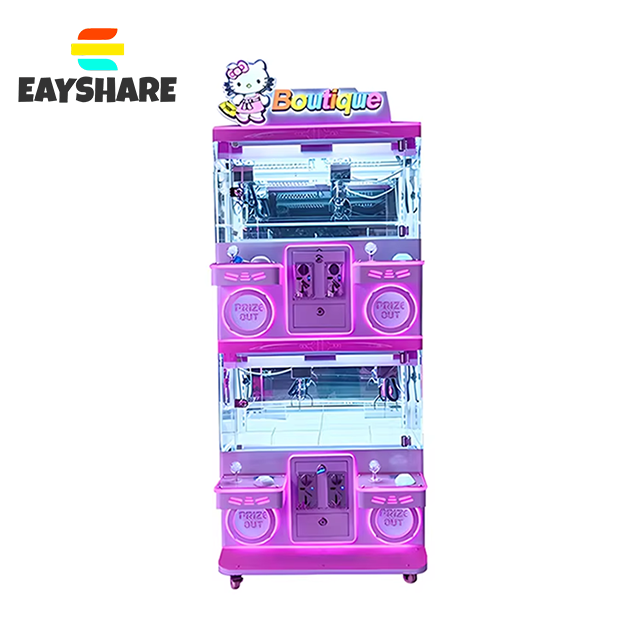 Eayshare Shopping Mall Coin Operated Toy 4 Player Claw Crane Machine Mini Plush Crane Claw Machine