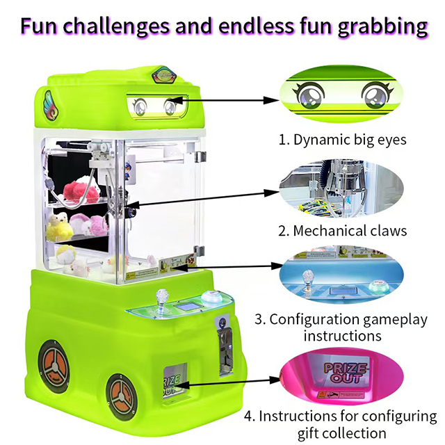 Eayshare Factory Directly Price Super Man Mini Commercial Small Doll Coin Operated Toy Crane Claw Machine