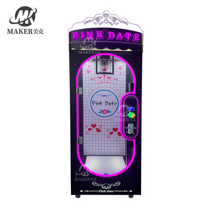 Indoor Pink Date Doll Aluminum Scissors Cut Prize Gift Machine Vending Coin Operated Skill Arcade Game Machines