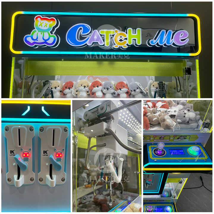 MAKER New Arrival Mega Mini Claw Crane Doll Machine 4 Claws Grab Mini Prize Coin Operated Games Catch Me Mini Doll Machine