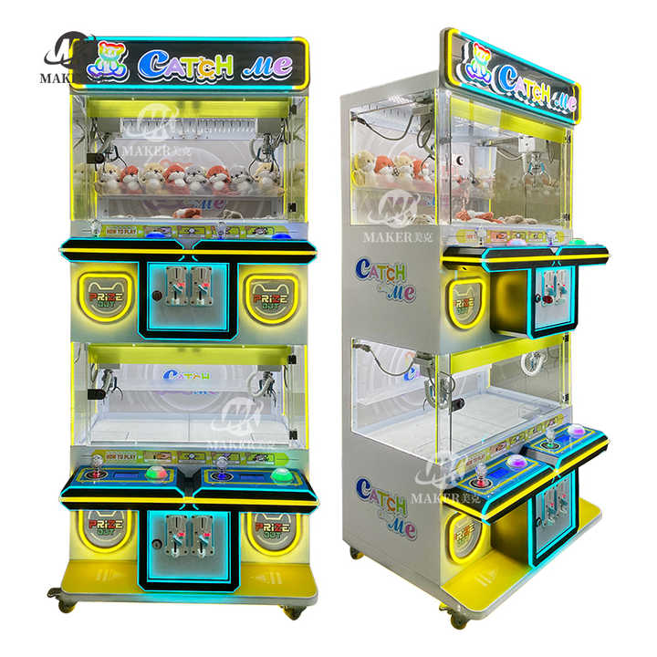 MAKER New Arrival Mega Mini Claw Crane Doll Machine 4 Claws Grab Mini Prize Coin Operated Games Catch Me Mini Doll Machine