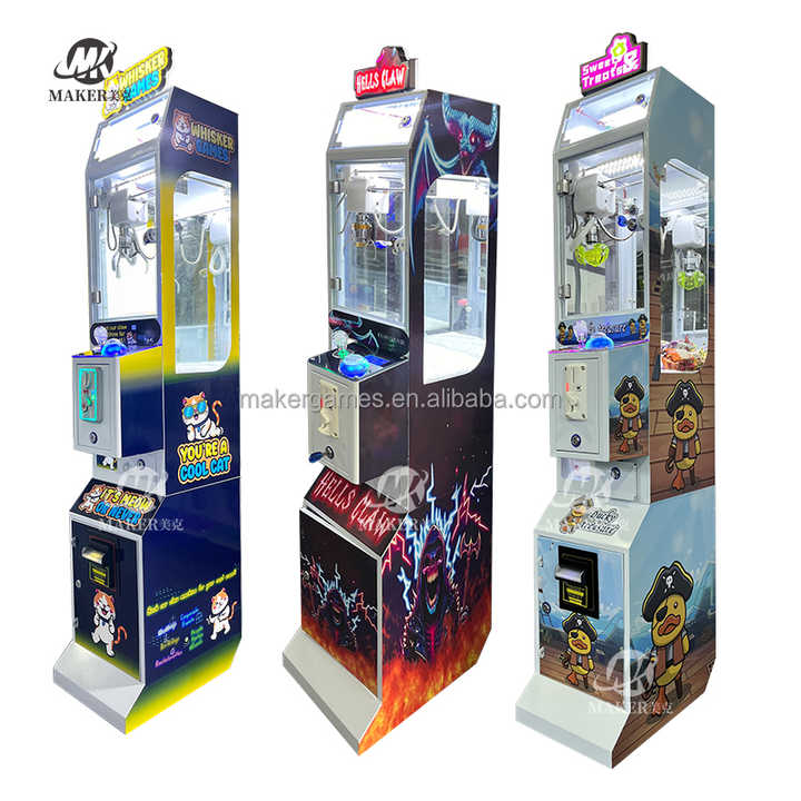 Store-Wide Customizable LED Plush Toys Claw Crane Machine Mini 1-Player Doll Machine with Coin Acceptor
