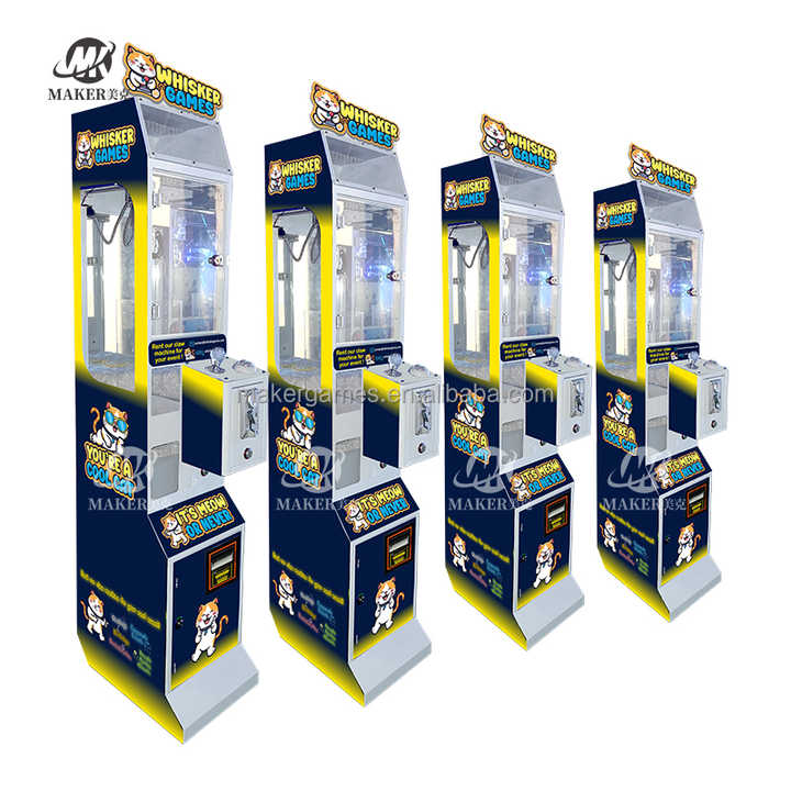 Store-Wide Customizable LED Plush Toys Claw Crane Machine Mini 1-Player Doll Machine with Coin Acceptor