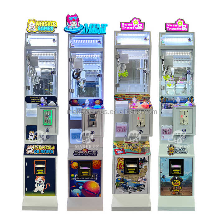 Store-Wide Customizable LED Plush Toys Claw Crane Machine Mini 1-Player Doll Machine with Coin Acceptor