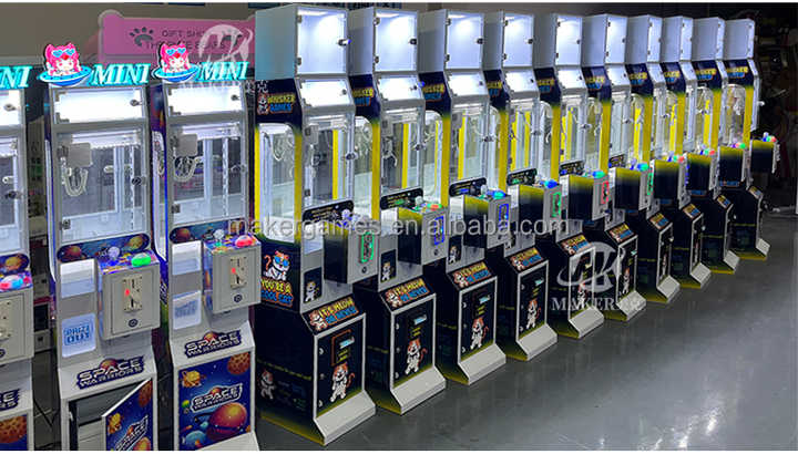 Store-Wide Customizable LED Plush Toys Claw Crane Machine Mini 1-Player Doll Machine with Coin Acceptor