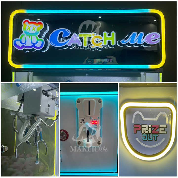 MAKER Hot Selling 2 Claws Mini Claw Crane Doll Machine Grab Mini Prize Coin Operated Games 2 Players Mini Claw Machine