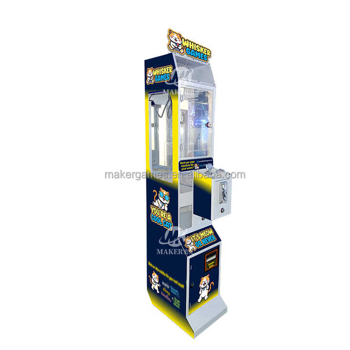 Maker Factory Wholesale Coin Operated Small Candy Arcade Game Machine Cheap Mini Plush Toy Gift Crane Claw for Kids
