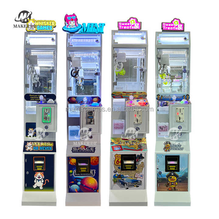 Maker Factory Wholesale Coin Operated Small Candy Arcade Game Machine Cheap Mini Plush Toy Gift Crane Claw for Kids