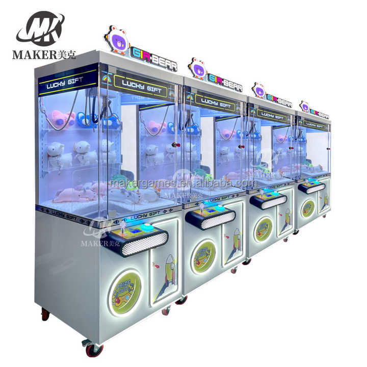 MAKER HOT Commercial Metal Claw Crane Machine Catch Plush Toy/Prize Metal Coin Operated Arcade Game 3 Colors Doll Machine