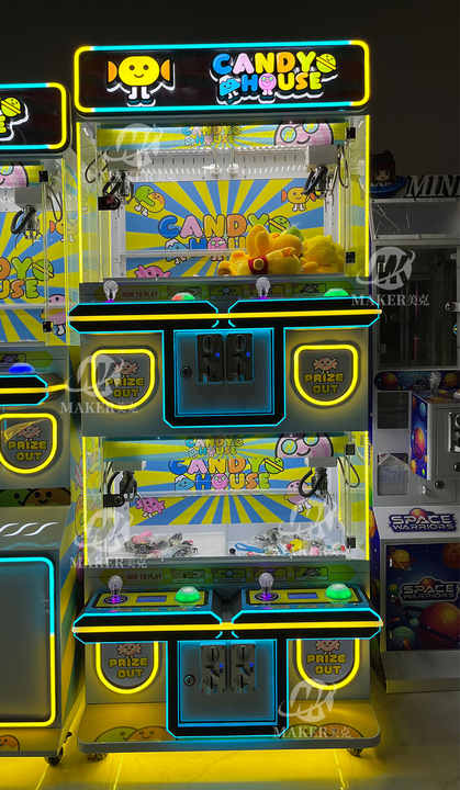 MAKER Coin Operated Games Small Plush Toy Metal Claw Crane Machine Mega Mini Claw Machine With Bill Acceptor Doll Machine