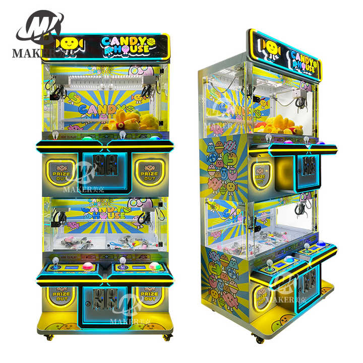 MAKER Coin Operated Games Small Plush Toy Metal Claw Crane Machine Mega Mini Claw Machine With Bill Acceptor Doll Machine