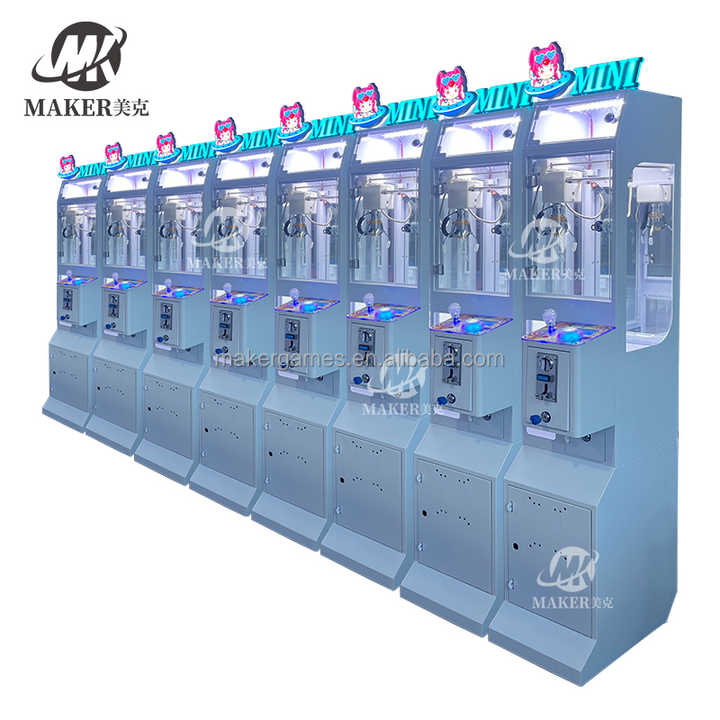 Maker Popular MEGA MINI Claw Crane Machine Coin Operated Prize Toy Mega Mini Crane Claw Game Machine With Coin Acceptor