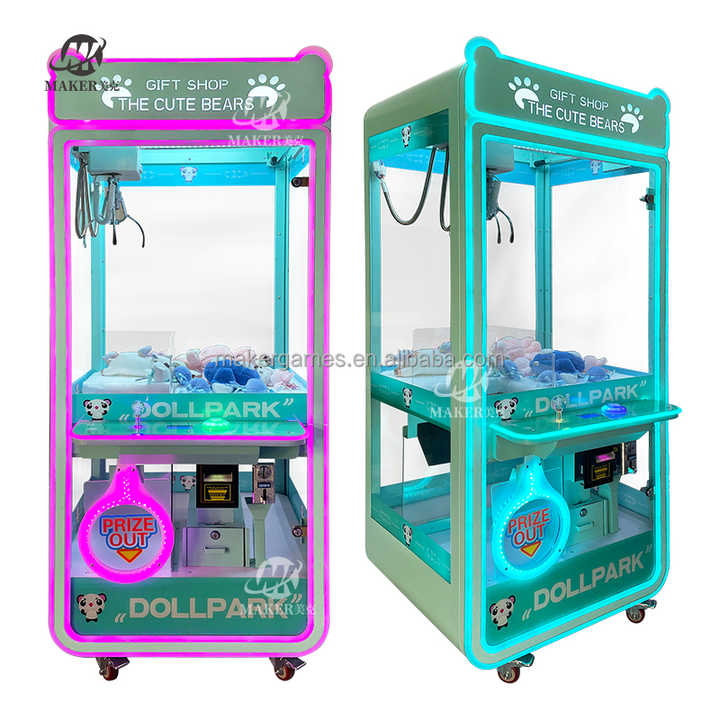 MAKER High Return Coin Operated Gift Shop Cute Bear Metal Crane Claw Machine Arcade Metal Vending Machine Claw Machine
